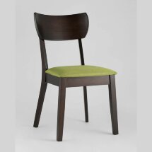 Комплект из четырех стульев Stool Group TOMAS мягкое салатовое сиденье деревянный каркас из массива гевеи