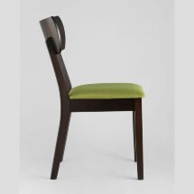 Комплект из четырех стульев Stool Group TOMAS мягкое салатовое сиденье деревянный каркас из массива гевеи