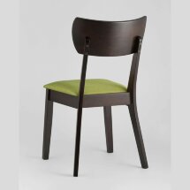 Комплект из четырех стульев Stool Group TOMAS мягкое салатовое сиденье деревянный каркас из массива гевеи