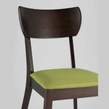 Комплект из четырех стульев Stool Group TOMAS мягкое салатовое сиденье деревянный каркас из массива гевеи