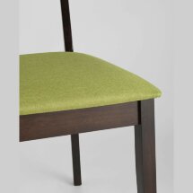 Комплект из четырех стульев Stool Group TOMAS мягкое салатовое сиденье деревянный каркас из массива гевеи