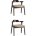 Комплект из двух стульев Stool Group VINCENT в мягкой бежевой обивке, деревянный каркас из массива гевеи 