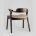 Комплект из двух стульев Stool Group VINCENT в мягкой бежевой обивке, деревянный каркас из массива гевеи 