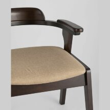 Комплект из двух стульев Stool Group VINCENT в мягкой бежевой обивке, деревянный каркас из массива гевеи