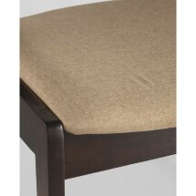 Комплект из двух стульев Stool Group VINCENT в мягкой бежевой обивке, деревянный каркас из массива гевеи