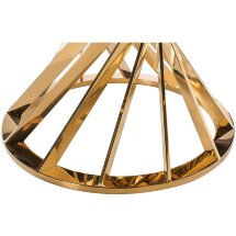 Стол стеклянный Twist gold / black