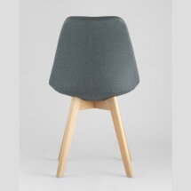 Стул Stool Group TARIQ голубой, обивка износостойкая ткань, деревянные ножки