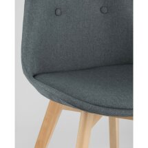 Стул Stool Group TARIQ голубой, обивка износостойкая ткань, деревянные ножки