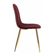 Стул на металлокаркасе Dabl wine red