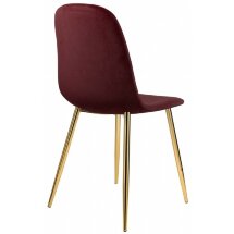 Стул на металлокаркасе Dabl wine red