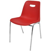 Стул пластиковый на металлокаркасе Venezia-4 Rosso red Ral 527