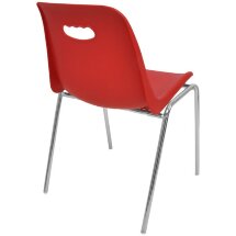 Стул пластиковый на металлокаркасе Venezia-4 Rosso red Ral 527