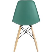 Комплект из четырех стульев Stool Group Style DSW серо-зеленый пластиковый, металл, натуральный массив бука