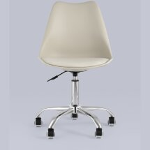 Стул офисный Stool Group BLOK NEW пластиковый бежевый подушка из экокожи крестовина металл