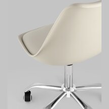Стул офисный Stool Group BLOK NEW пластиковый бежевый подушка из экокожи крестовина металл
