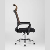 Компьютерное кресло TopChairs TopChairs Style офисное оранжевое в обивке с сеткой, регулировка по высоте и механизм качания To
