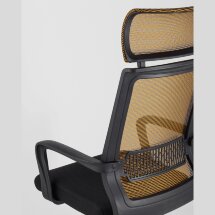 Компьютерное кресло TopChairs TopChairs Style офисное оранжевое в обивке с сеткой, регулировка по высоте и механизм качания To