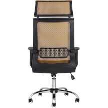 Компьютерное кресло TopChairs TopChairs Style офисное оранжевое в обивке с сеткой, регулировка по высоте и механизм качания To