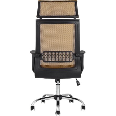 Компьютерное кресло TopChairs TopChairs Style офисное оранжевое в обивке с сеткой, регулировка по высоте и механизм качания To 