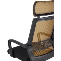 Компьютерное кресло TopChairs TopChairs Style офисное оранжевое в обивке с сеткой, регулировка по высоте и механизм качания To