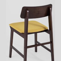 Комплект из двух стульев Stool Group ODEN мягкая тканевая желтая обивка