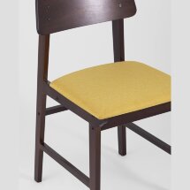 Комплект из двух стульев Stool Group ODEN мягкая тканевая желтая обивка