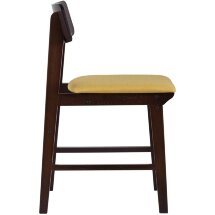 Комплект из двух стульев Stool Group ODEN мягкая тканевая желтая обивка