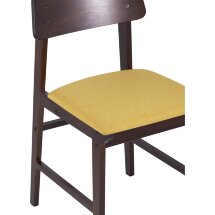 Комплект из двух стульев Stool Group ODEN мягкая тканевая желтая обивка