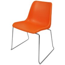 Стул пластиковый на металлокаркасе Vicenza -3 Arancio orange Ral 2009