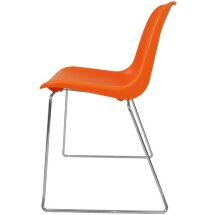 Стул пластиковый на металлокаркасе Vicenza -3 Arancio orange Ral 2009