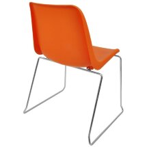 Стул пластиковый на металлокаркасе Vicenza -3 Arancio orange Ral 2009