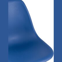 Стул Stool Group Eames Style DSW синий пластиковый, сталь, натуральный массив бука, 4 шт.