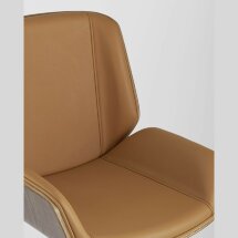 Компьютерное кресло TopChairs TopChairs Crown офисное коричневое, обивка экокожа, металлический каркас, механизм качания Мульт