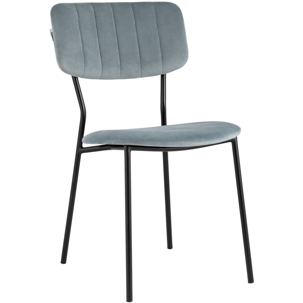 Стул Stool Group для кухни Бандо велюр серый черные ножки из металла Стул Stool Group для кухни Бандо велюр серый черные ножки из металла