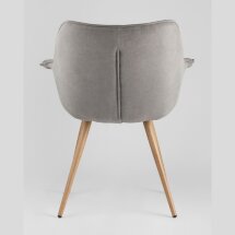 Стул Stool Group Джулиан серый обивка плотная ткань, металлические ножки