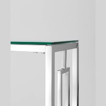 Консоль Stool Group БРУКЛИН 115*30 серебро, каркас нержавеющая сталь