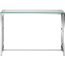 Консоль Stool Group БРУКЛИН 115*30 серебро, каркас нержавеющая сталь