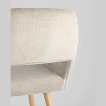 Стул Stool Group Кромвель бежевый обивка плотная ткань, стальные ножки