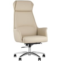 Компьютерное кресло TopChairs TopChairs Viking офисное бежевое обивка экокожа, металлический каркас