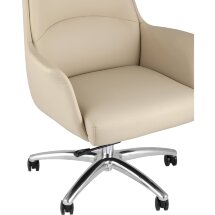 Компьютерное кресло TopChairs TopChairs Viking офисное бежевое обивка экокожа, металлический каркас