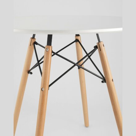 Стол Eames DSW D80, столешница МДФ, ножки массив бука 
