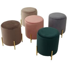 Пуф для гостиной RICE BLUVEL-52 PINK / GOLD М-City