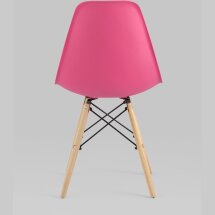 Комплект из четырех стульев Stool Group Style DSW маджента, литой полипропилен, стальной каркас, натуральный массив бука