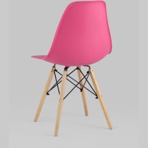 Комплект из четырех стульев Stool Group Style DSW маджента, литой полипропилен, стальной каркас, натуральный массив бука