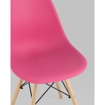 Комплект из четырех стульев Stool Group Style DSW маджента, литой полипропилен, стальной каркас, натуральный массив бука