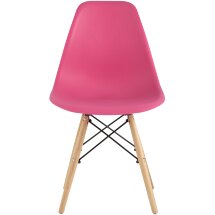 Комплект из четырех стульев Stool Group Style DSW маджента, литой полипропилен, стальной каркас, натуральный массив бука