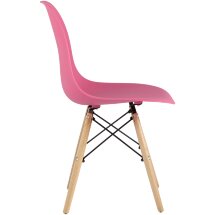 Комплект из четырех стульев Stool Group Style DSW маджента, литой полипропилен, стальной каркас, натуральный массив бука