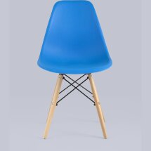 Комплект из четырех стульев Stool Group Style DSW циан, литой полипропилен, стальной каркас, натуральный массив бука