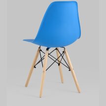 Комплект из четырех стульев Stool Group Style DSW циан, литой полипропилен, стальной каркас, натуральный массив бука