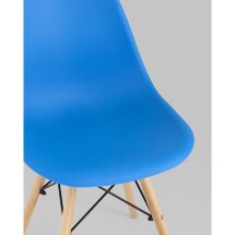 Комплект из четырех стульев Stool Group Style DSW циан, литой полипропилен, стальной каркас, натуральный массив бука
